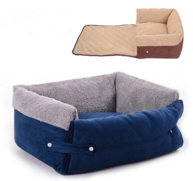 Comfort Dog and Cat Bed with Reversible Cover
